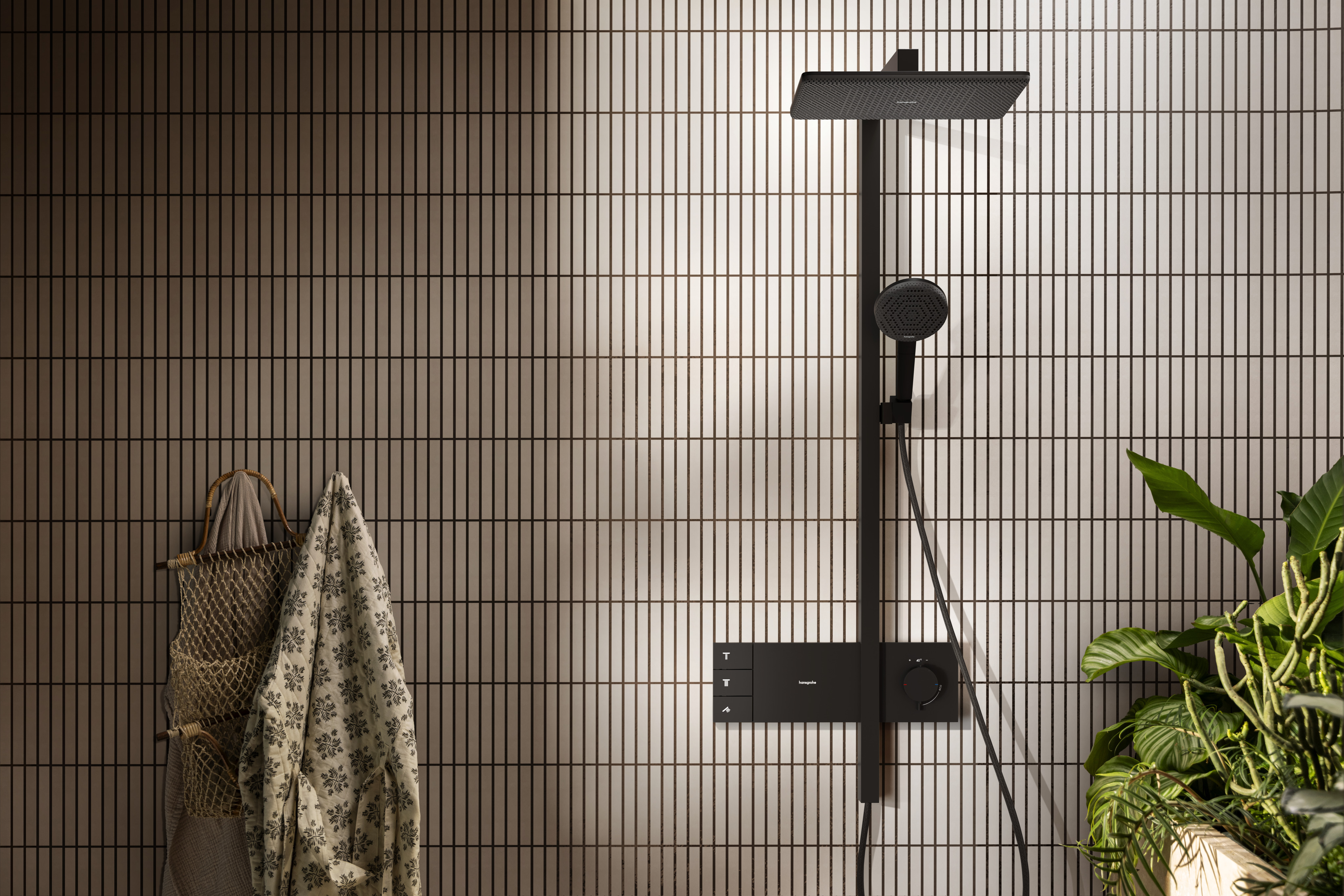 Close-up: Showerpipe 210/340 2jet EcoSmart with ShowerSelect Comfort 2