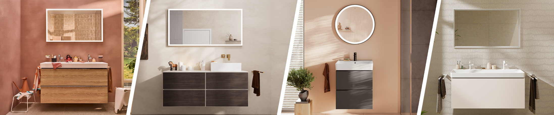 Collage of different hansgrohe washplaces