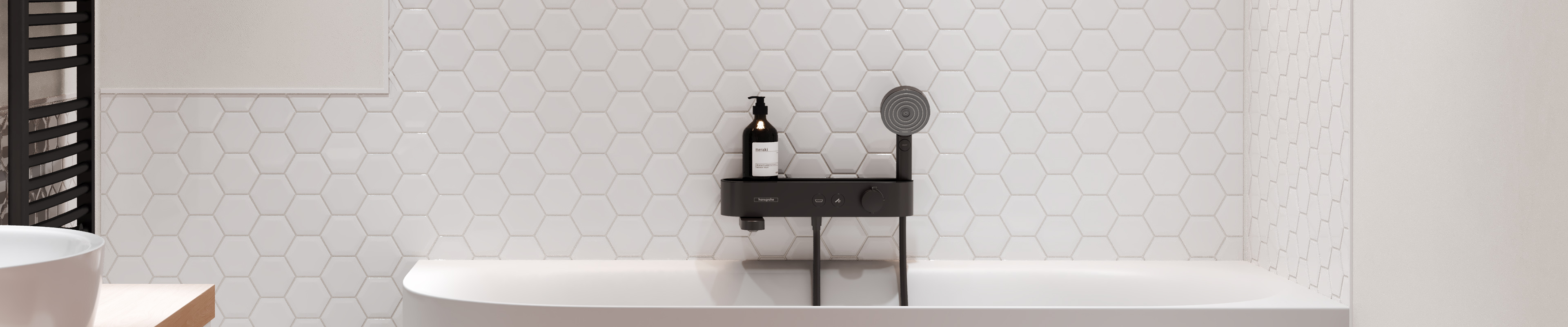 ShowerTablet Select bath tub thermostat in Matte Black.