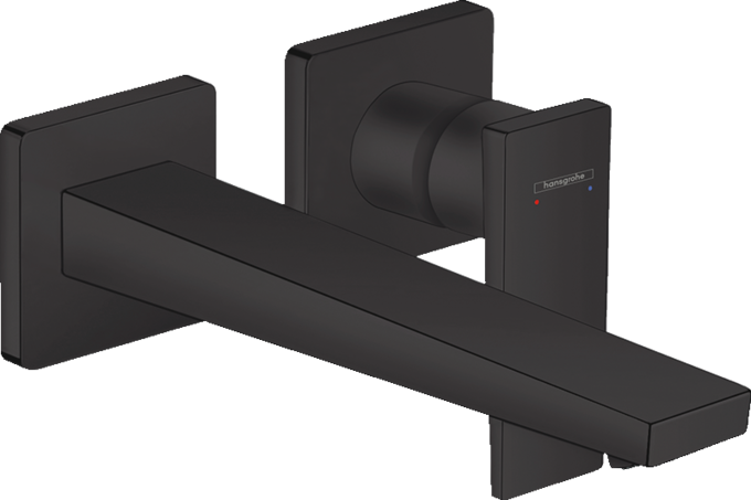 Single lever basin mixer for concealed installation wall-mounted with lever handle and spout 22