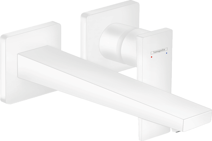 Single lever basin mixer for concealed installation wall-mounted with lever handle and spout 22